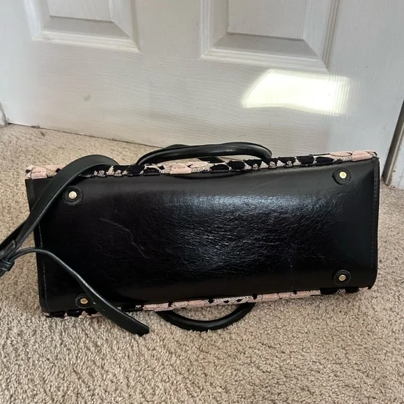 Glenda Gies chenille tapestry satchel purse